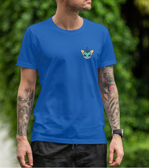Mark Zimmerman Pokémon Vaporeon Face Blue Minimalist T-Shirt