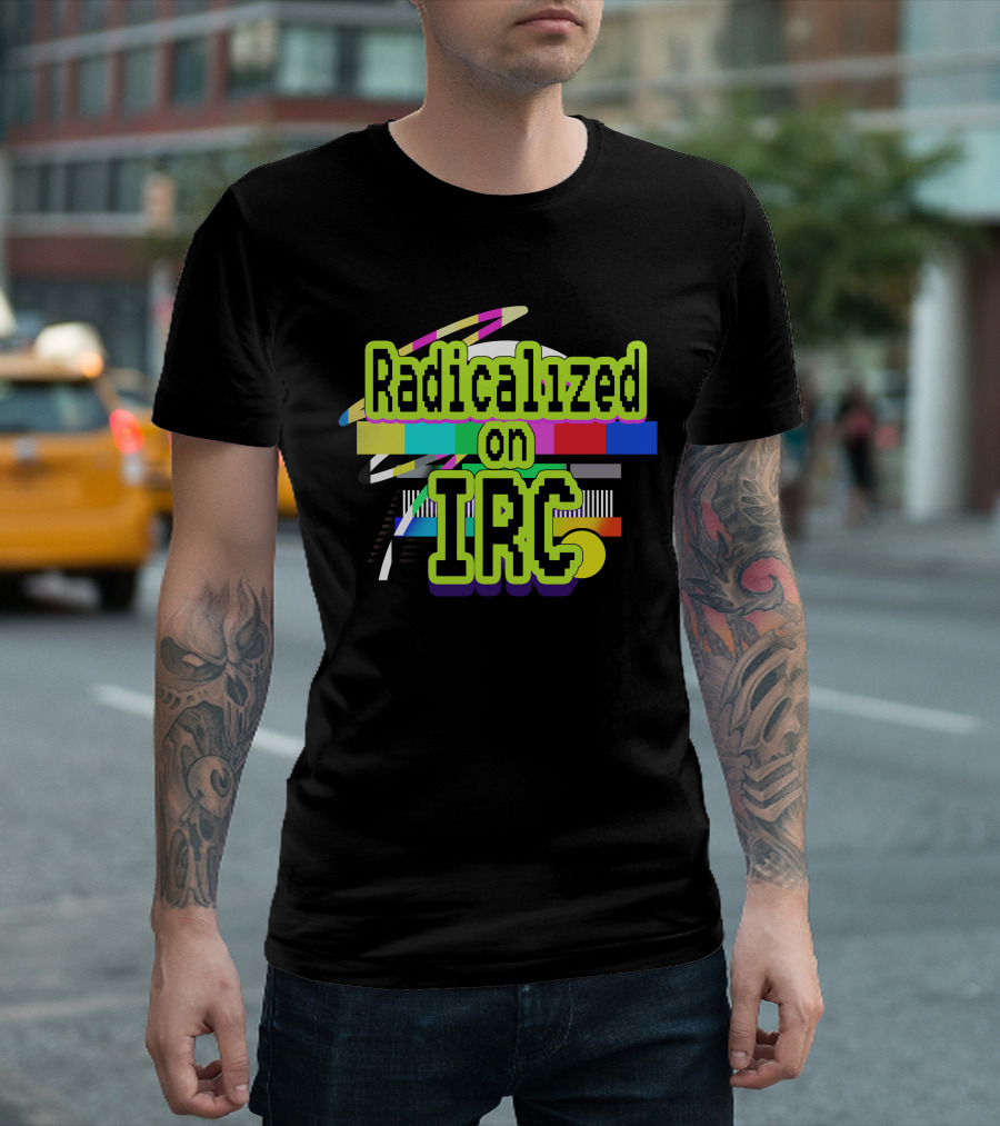 Radicalized On IRC Bright Geometric Abstract T-Shirt