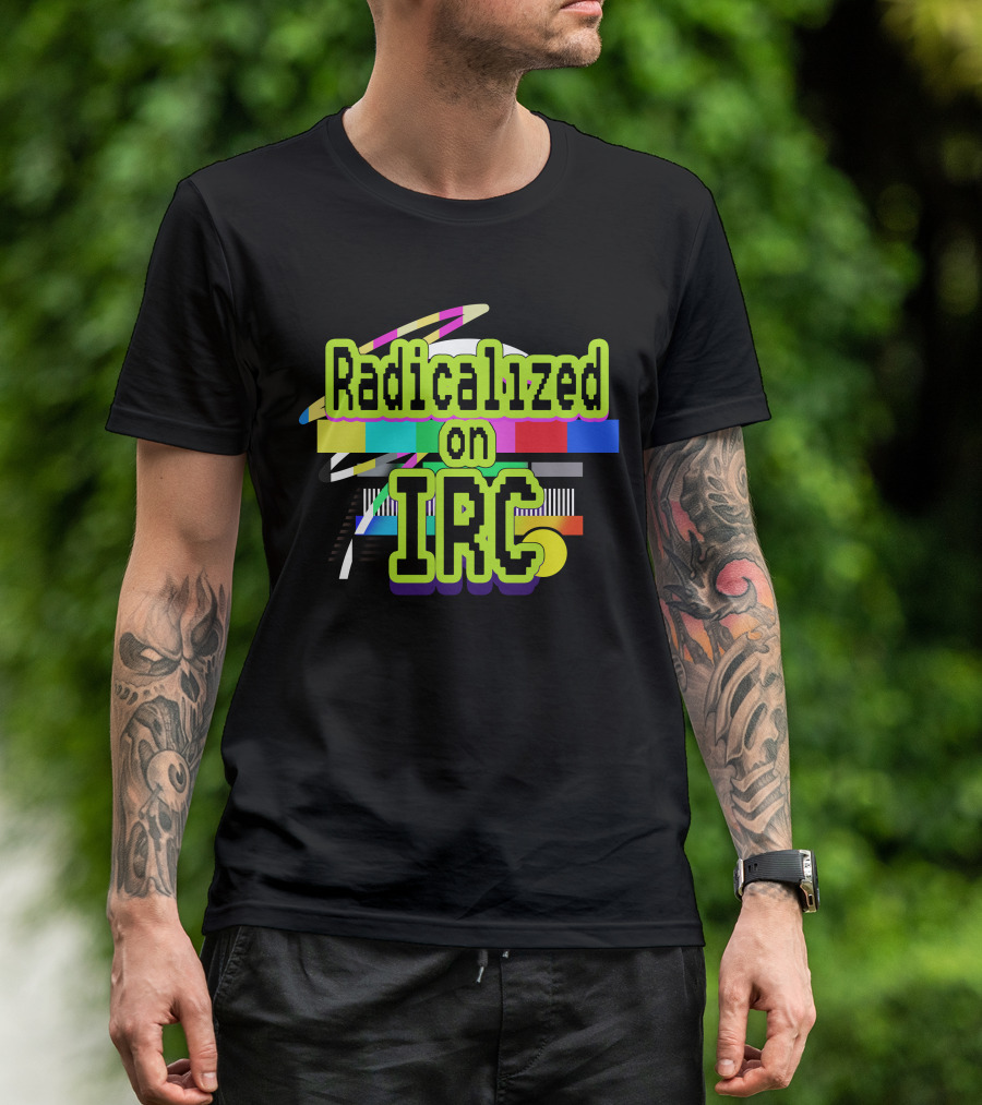 Radicalized On IRC Bright Geometric Abstract T-Shirt