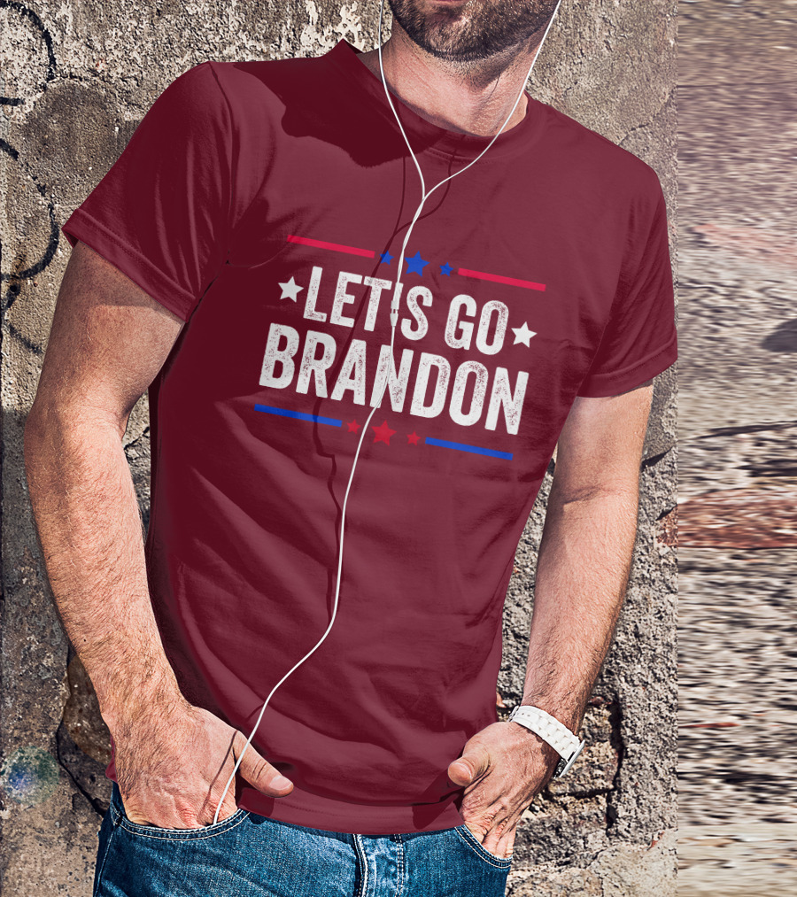 Manny Machado Let's Go Brandon Stars Stripes Red Blue White T-Shirt
