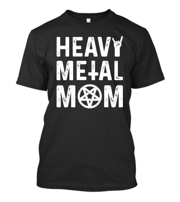 Teedep Store Cassandra L. Thompson Heavy Metal Mom Rock Sign Pentagram T-Shirt