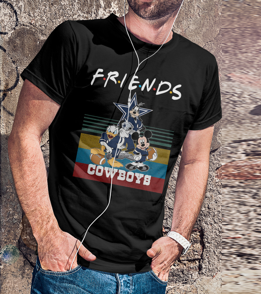 FRIENDS MICKEY DONALD GOOFY COWBOYS FOOTBALL TEAM T-Shirt