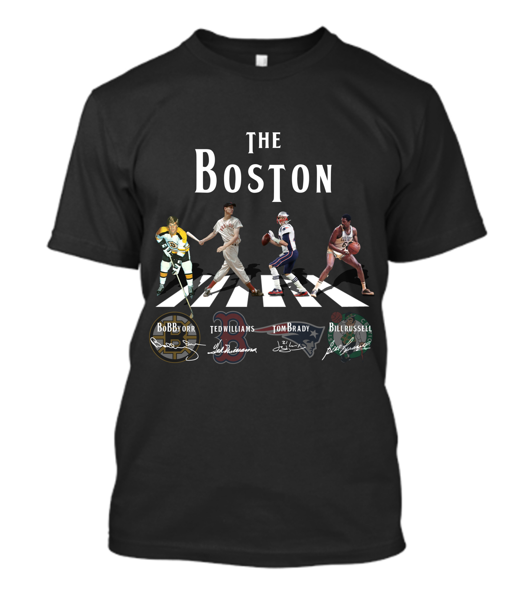 The Boston Bobby Orr Ted Williams Tom Brady Bill Russell Abbey Road T-Shirt