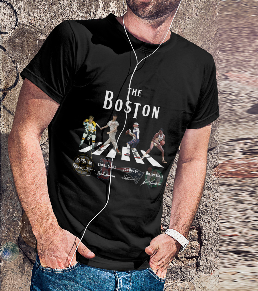 The Boston Bobby Orr Ted Williams Tom Brady Bill Russell Abbey Road T-Shirt