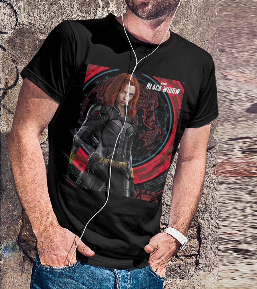 Marvel Black Widow Natasha Romanoff Avengers Iconic Suit T-Shirt