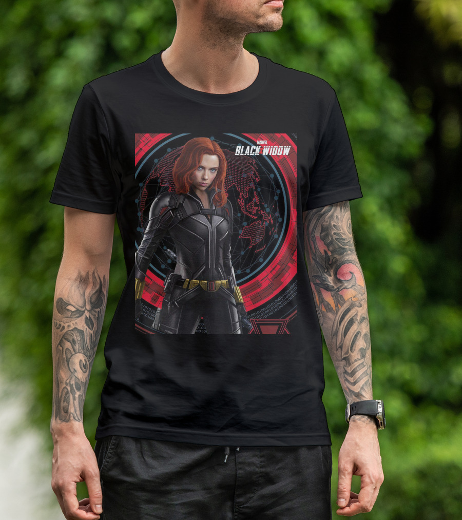 Marvel Black Widow Natasha Romanoff Avengers Iconic Suit T-Shirt