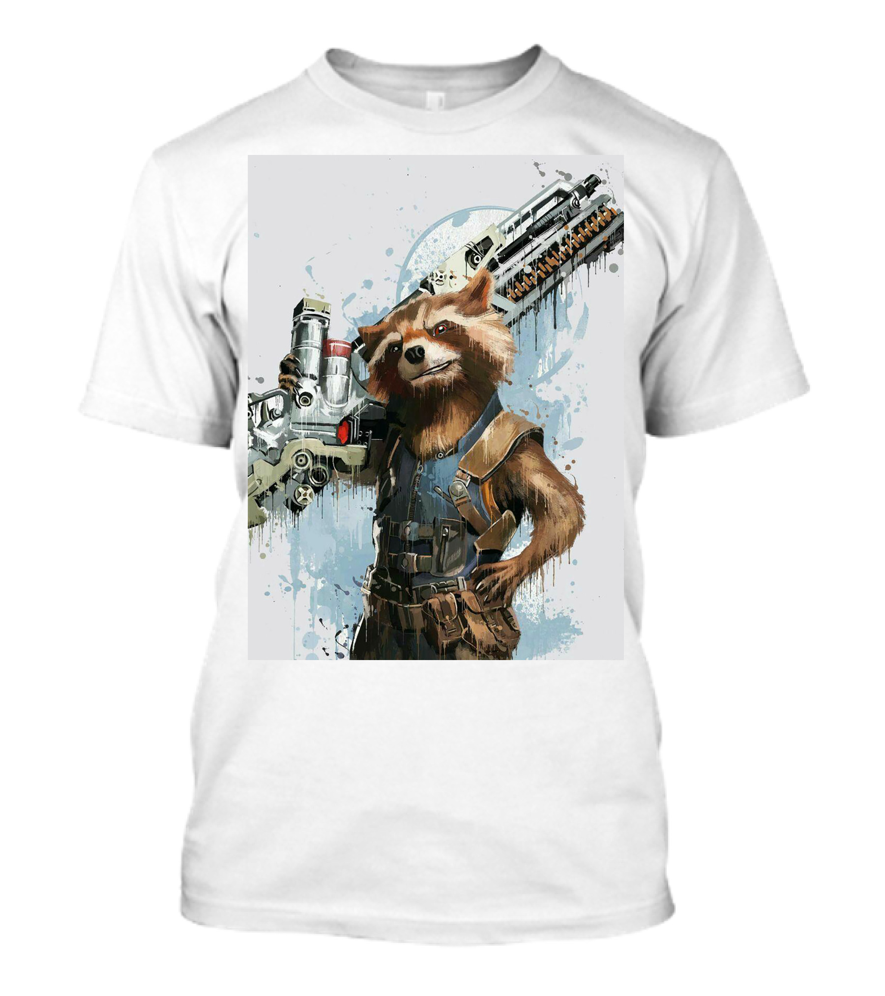 Rocket Raccoon Guardians Of The Galaxy Gun T-Shirt