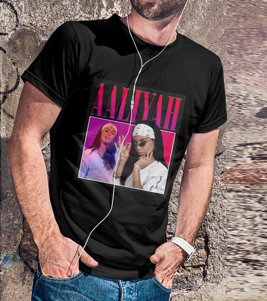 Aaliyah Pink And Red Gradient Bandana T-Shirt