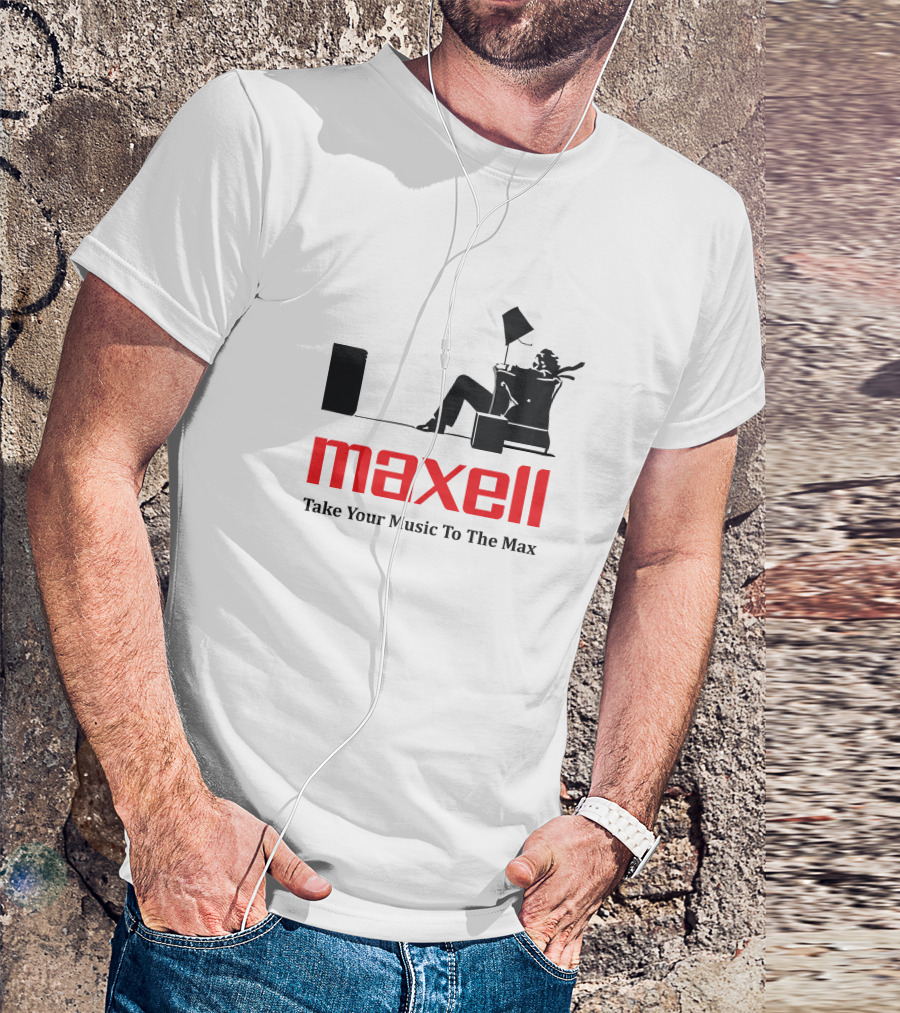 Maxell Take Your Music To The Max Journal Standard Drop Nostalgic T-Shirt