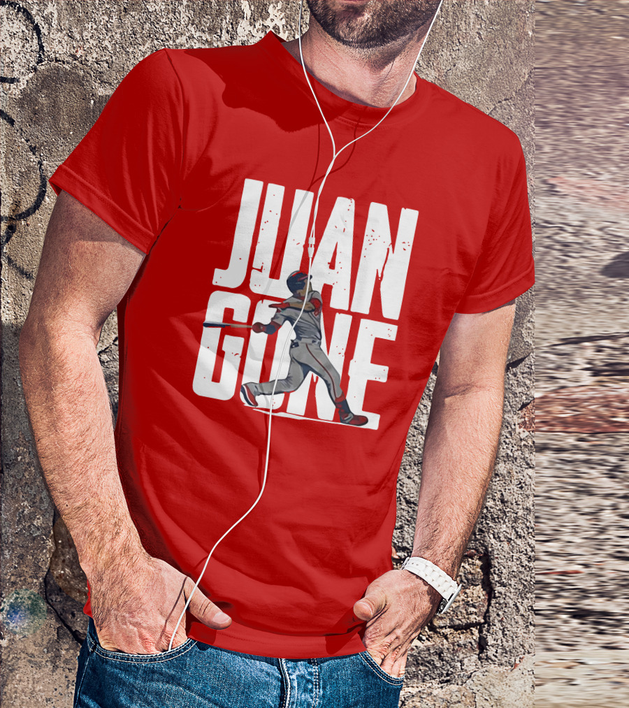 Juan Gone Baseball Player Silhouette Swinging Bat T-Shirt