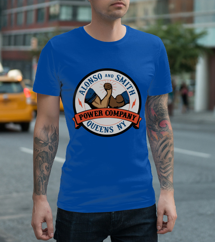 Alonso and Smith Power Company Queens NY Arm Wrestling T-Shirt