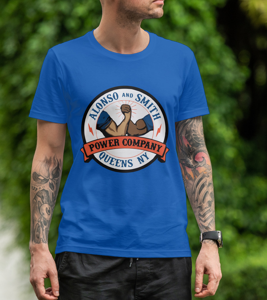 Alonso And Smith Power Company Queens NY Arm Wrestling T-Shirt