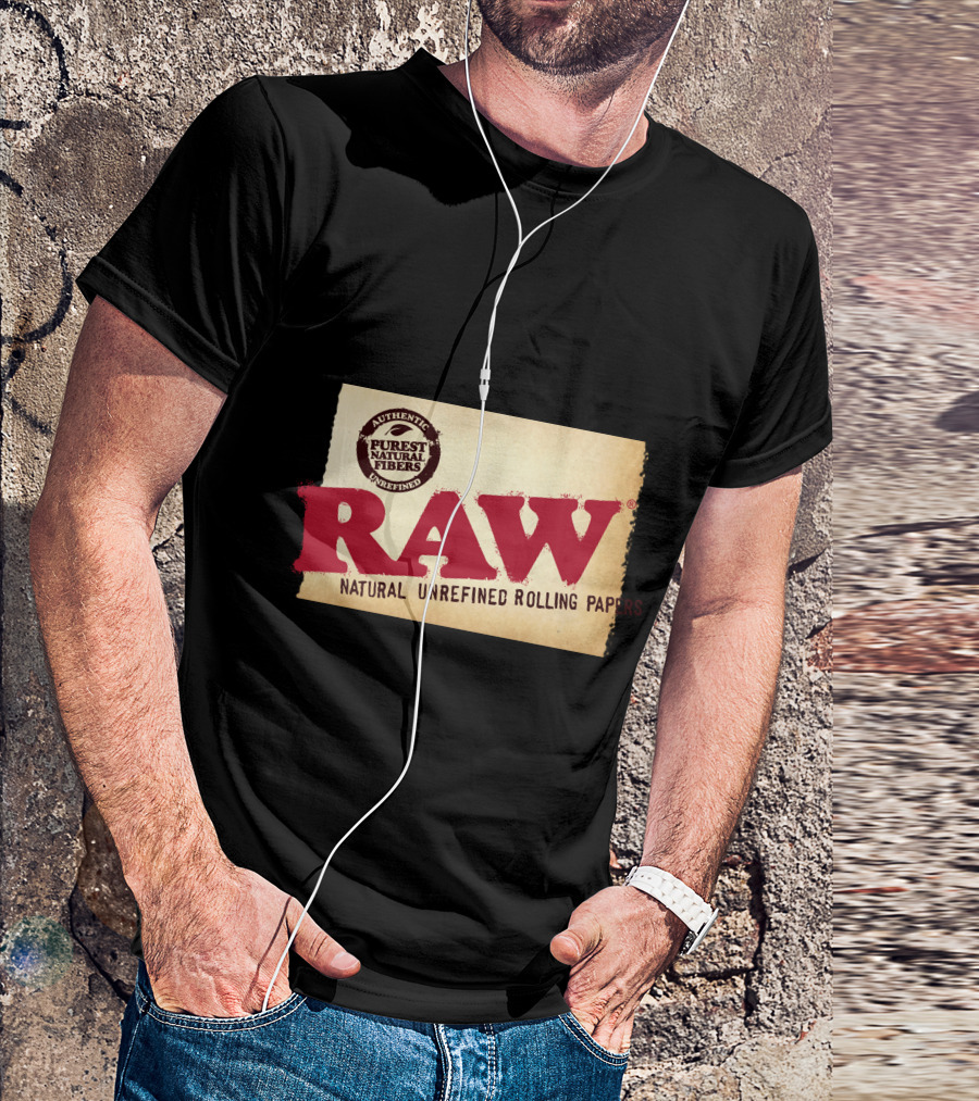 RAW Natural Unrefined Rolling Papers Authentic Purest Natural Fibers T-Shirt