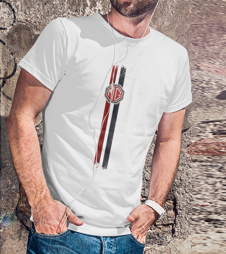 MG Midget Racing Stripe Badge T-Shirt