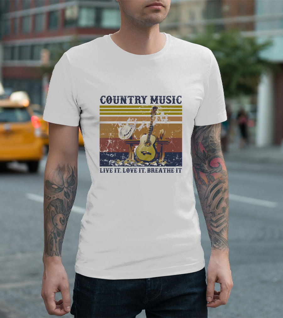 COUNTRY MUSIC LIVE IT LOVE IT BREATHE IT T-Shirt