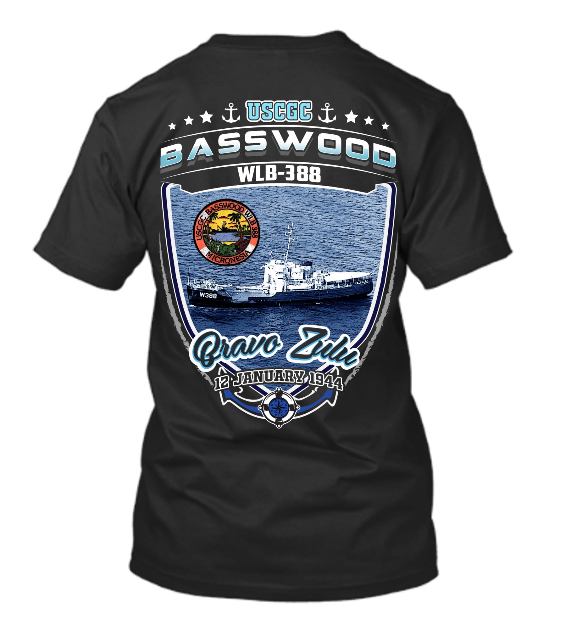 USCGC Basswood WLB-388 Bravo Zulu 12 January 1944 Micronesia T-Shirt