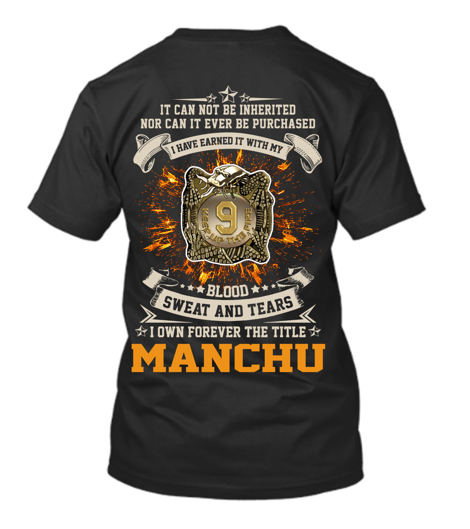 9Th Infantry Regiment Manchu Blood Sweat And Tears T-Shirt