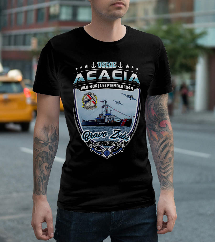 Uscgc Acacia Wlb-406 1 September 1944 Bravo Zulu Ace Of The Lakes T-Shirt