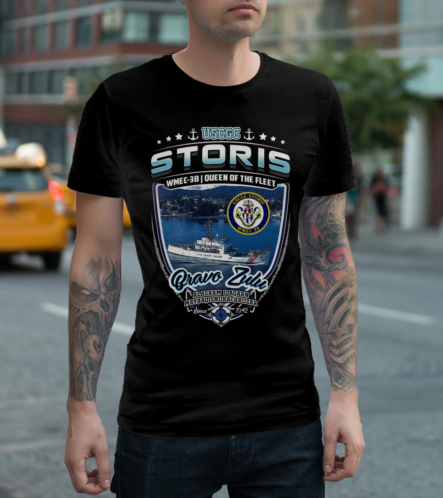 Uscgc Storis Wmec-38 Queen Of The Fleet Bravo Zulu Since 1942 T-Shirt