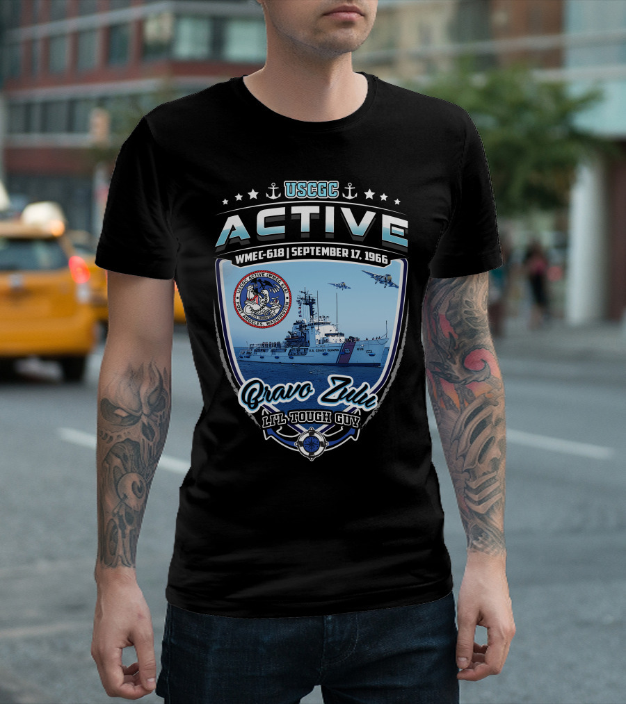 Uscgc Active Wmec-618 Bravo Zulu September 17 1966 Ltl Tough Guy T-Shirt