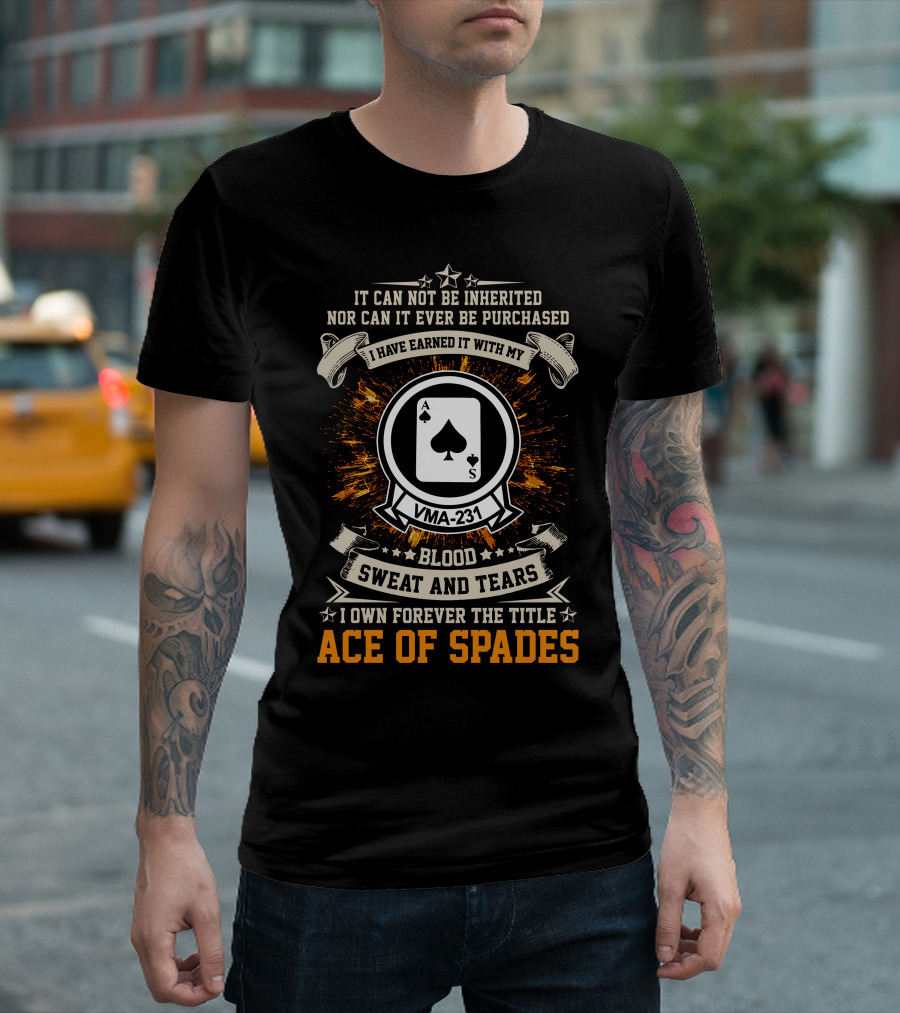 VMA 231 Ace Of Spades Blood Sweat And Tears T-Shirt