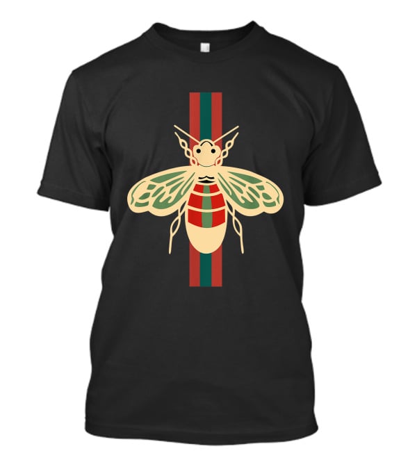 Cute Bee Vintage Style Stripes T-Shirt