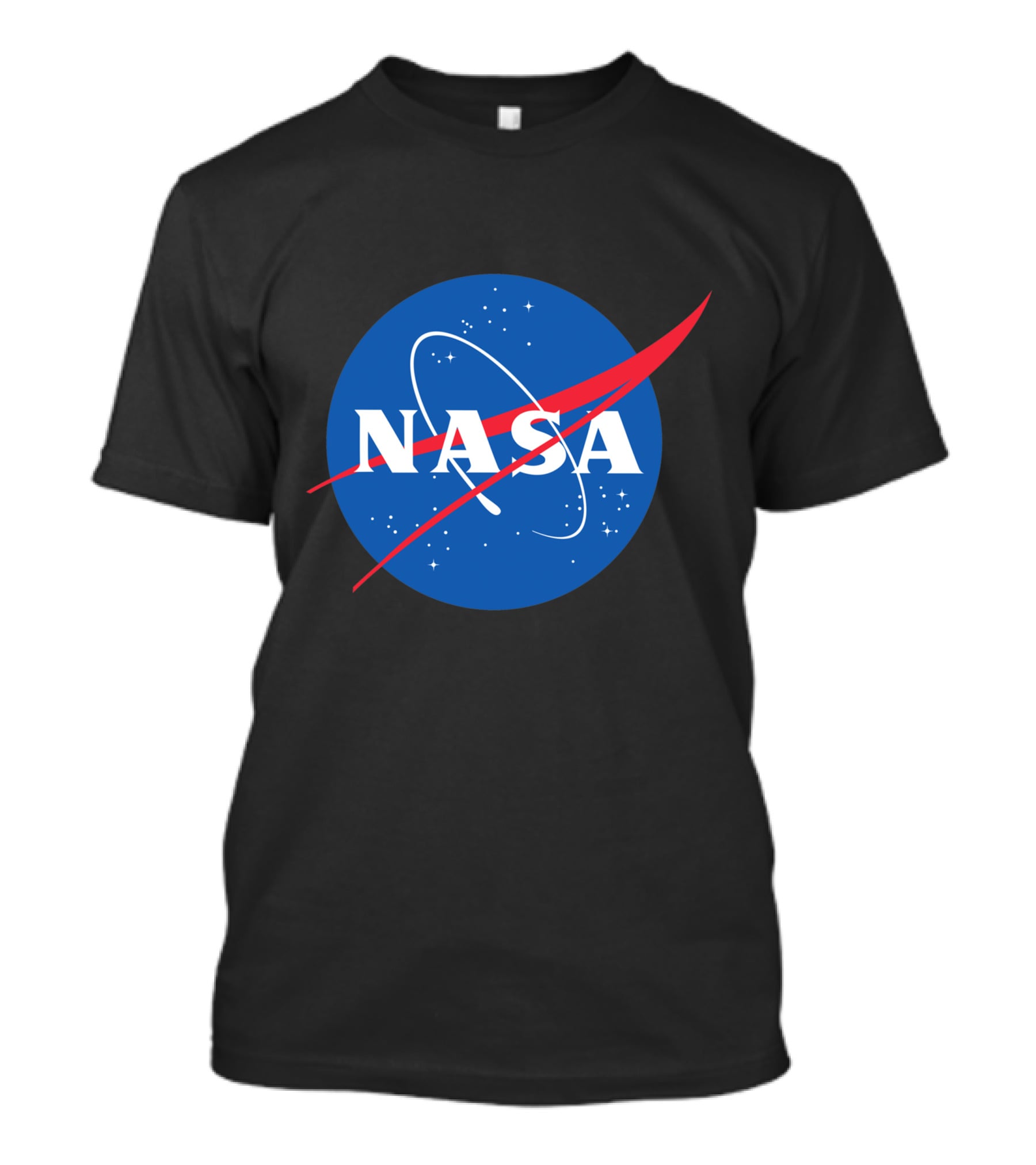NASA Vector Emblem With Red Chevron On Blue Astronaut T-Shirt