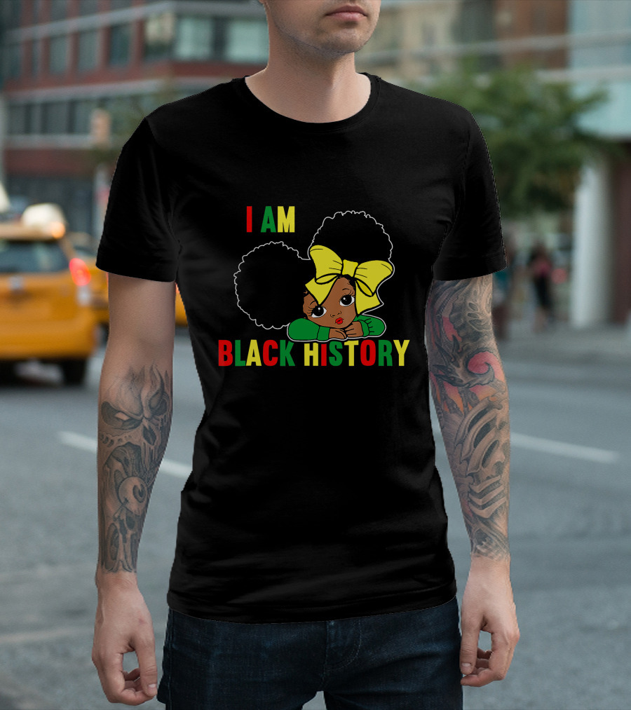 I Am Black History African Queen Girls Black History Month T-Shirt