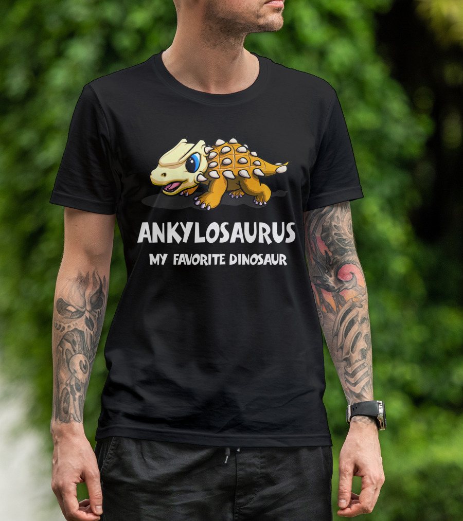 ANKYLOSAURUS MY FAVORITE DINOSAUR Cute Cartoon T-Shirt