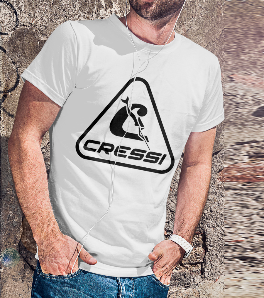 Cressi Triangular Logo Symbol With Spearfisherman T-Shirt