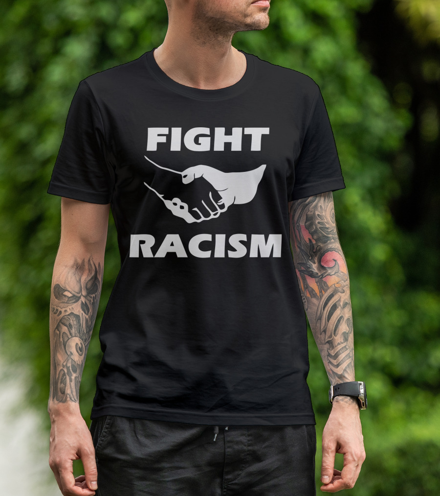 FIGHT RACISM Unity Handshake T-Shirt