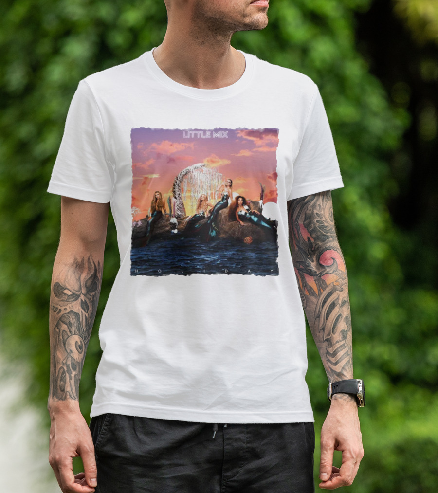 Little Mix Holiday Merch Mermaid Concept Ocean Sunset T-Shirt