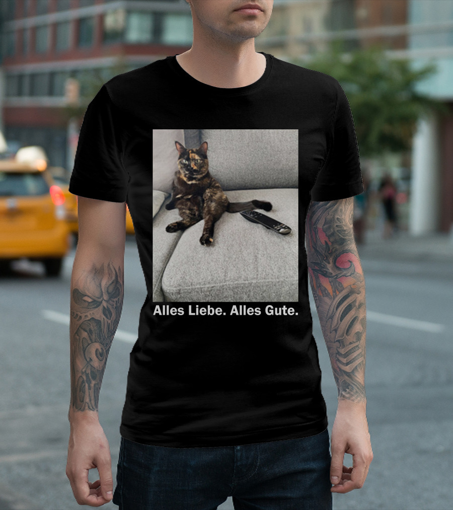 Alles Liebe Alles Gute Bay Berlin Merch Cat On Couch T-Shirt