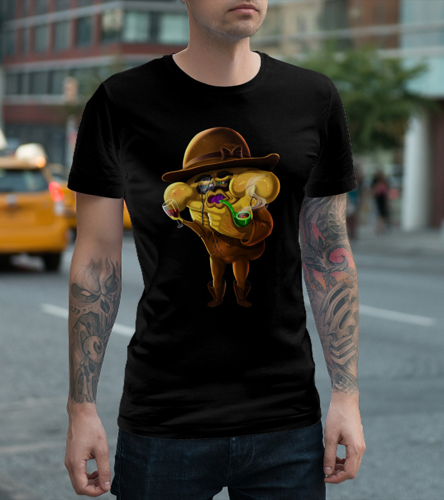 Miimii Merch Dapper Yellow Character with Hat and Smoking Pipe T-Shirt