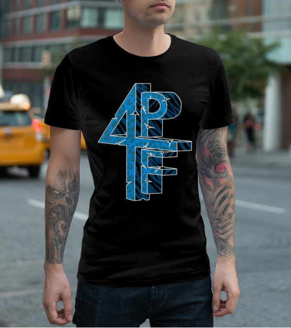 4PF Blue Animal Print T-Shirt