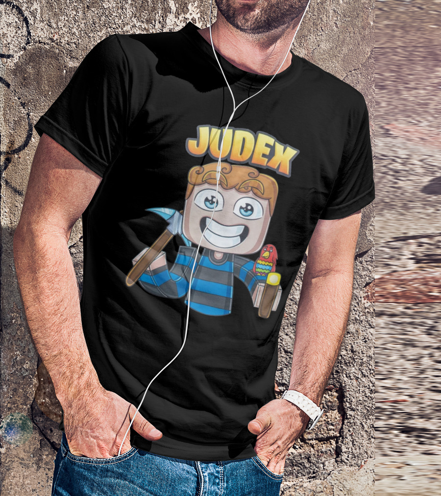 Judex Cartoon Character With Axe And Parrot T-Shirt