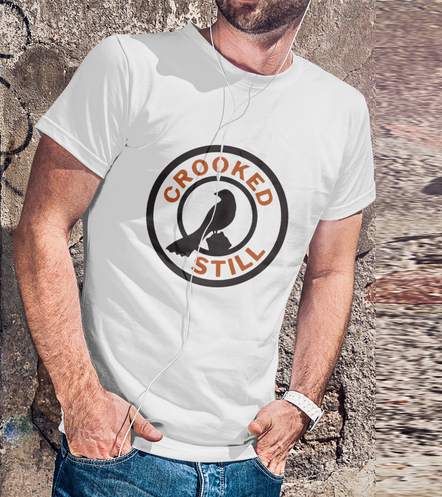 CROOKED STILL Bird Logo Circle T-Shirt