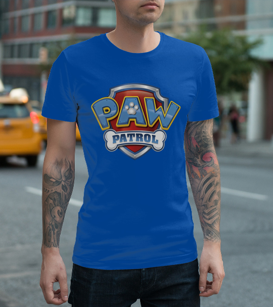 Paw Patrol Birthday Celebration Shield and Bone T-Shirt