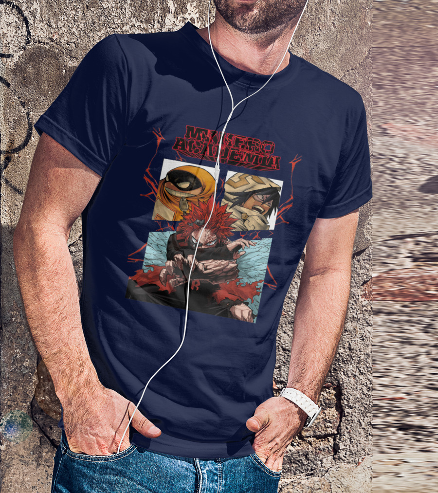 My Hero Academia Kirishima Eijirou With Friends In Battle Stance T-Shirt
