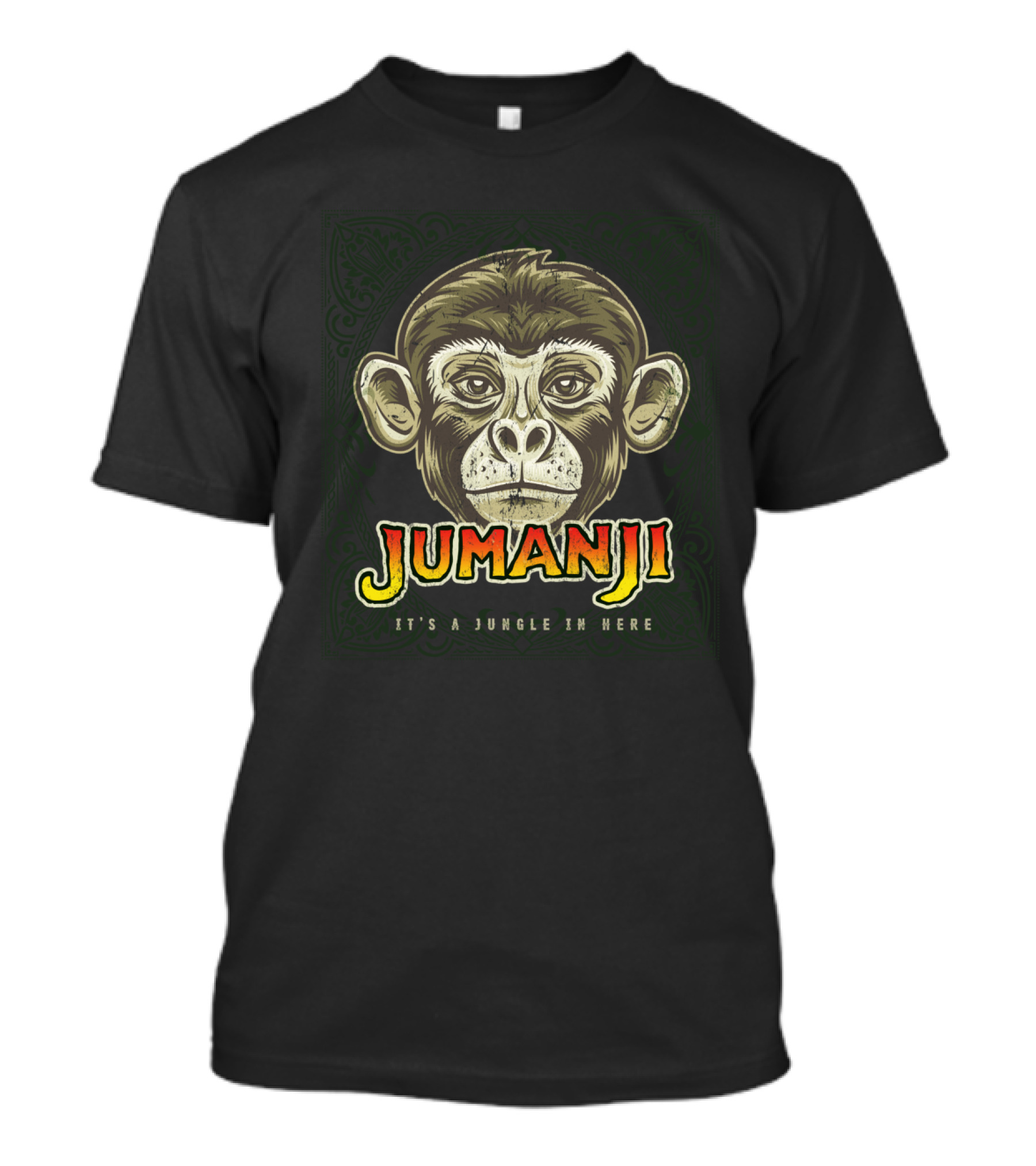 Jumanji Distressed Monkey It's A Jungle In Here Board Game Piece T-Shirt