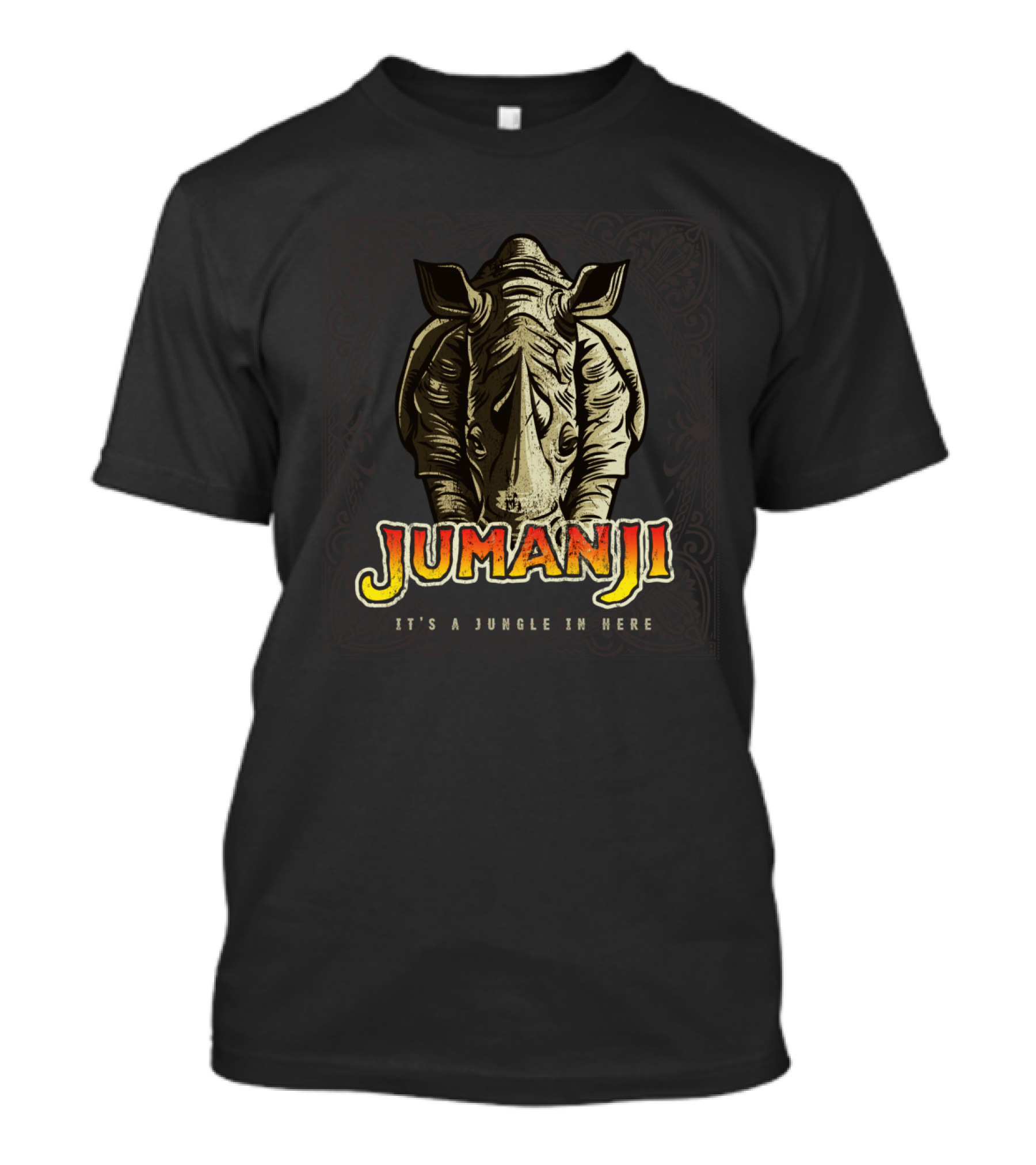 Jumanji Distressed Rhino It's A Jungle In Here T-Shirt