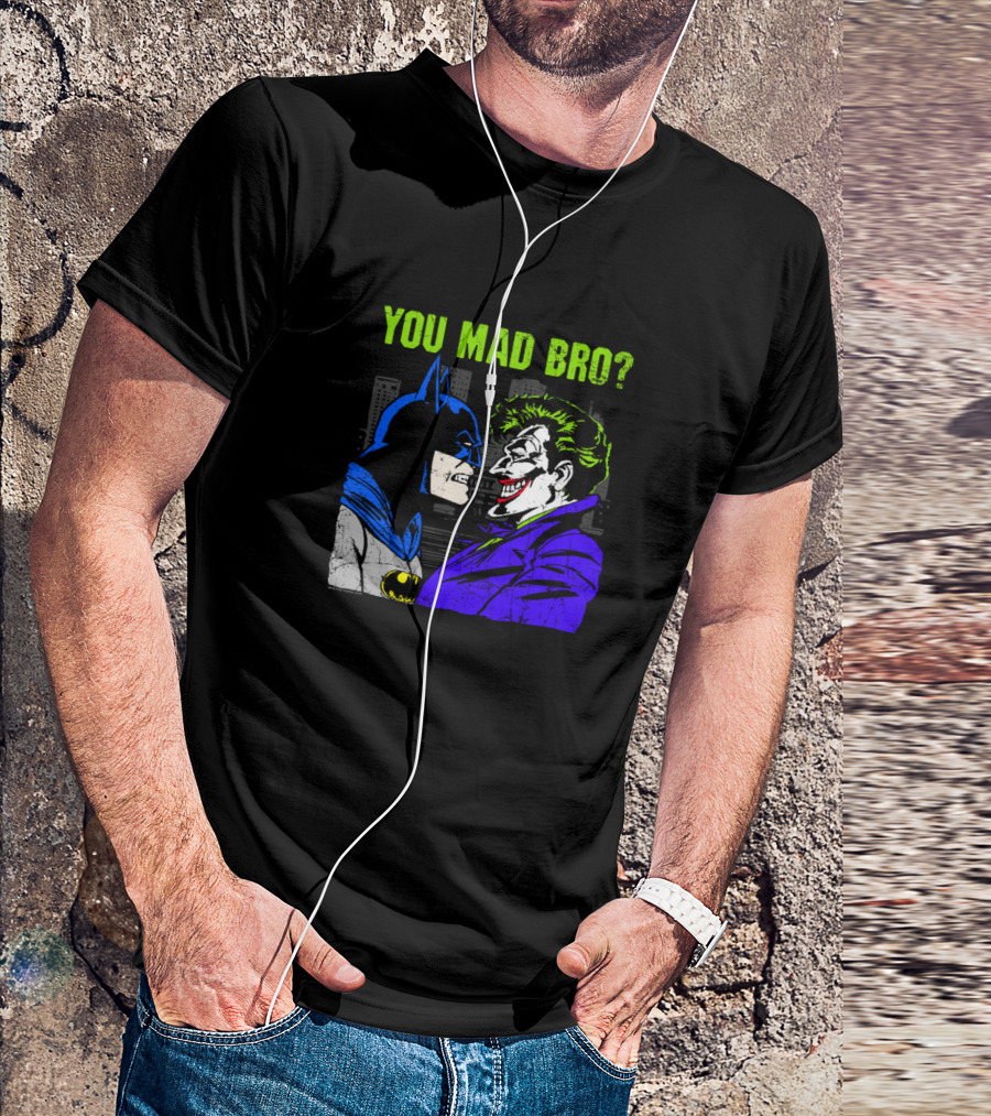 You Mad Bro Batman Joker Faceoff T-Shirt