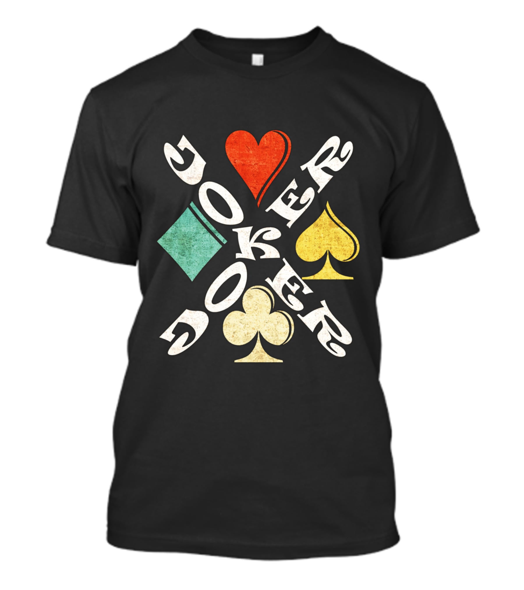 Joker Playing Cards Heart Spade Diamond Club T-Shirt