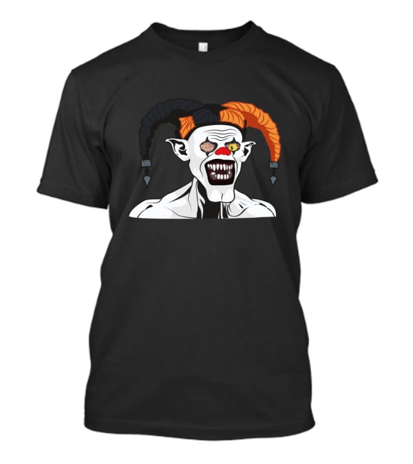 Killer Clown Harlequin Joker Monster Creepy T-Shirt