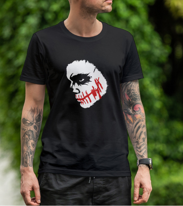 Scary Face Clown Joker Dark Grunge Red Smear T-Shirt