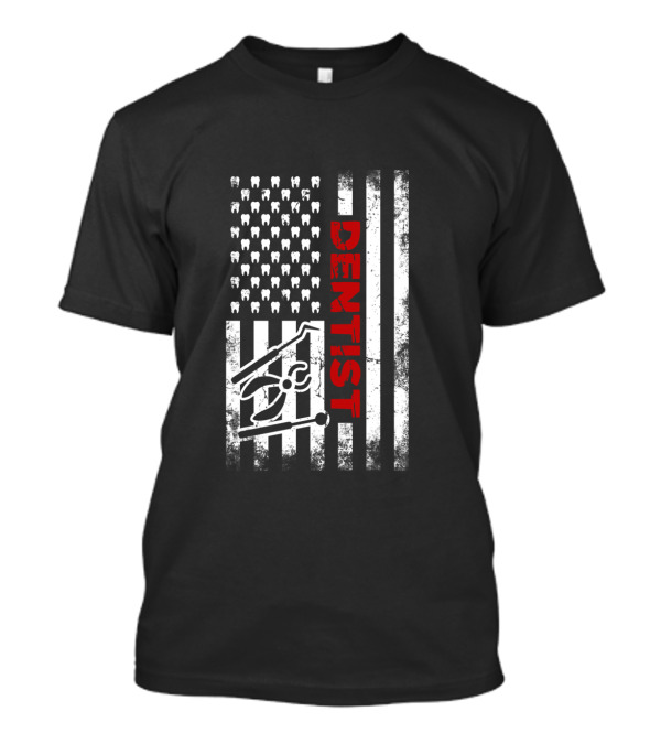 USA Dentist American Flag Tooth T-Shirt