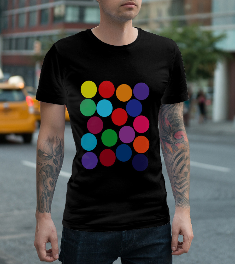 Color Blind Glasses First Time Rainbow Dots T-Shirt