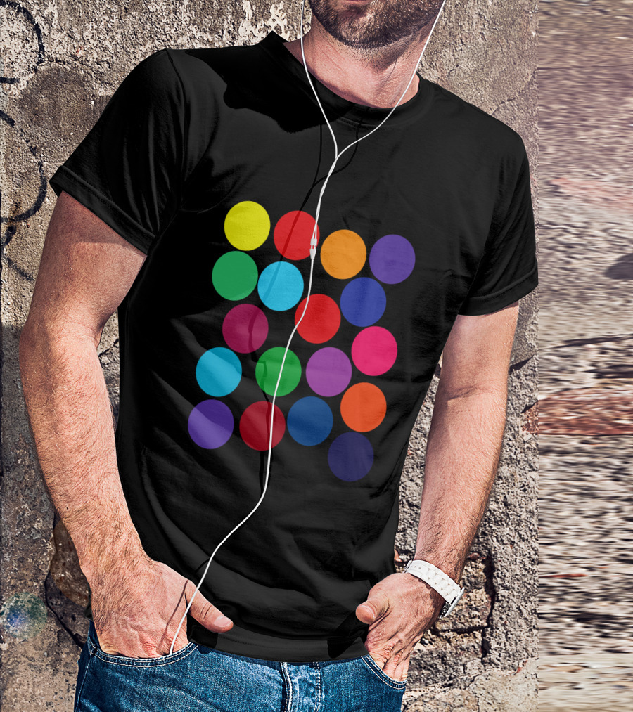 Color Blind Glasses First Time Rainbow Dots T-Shirt