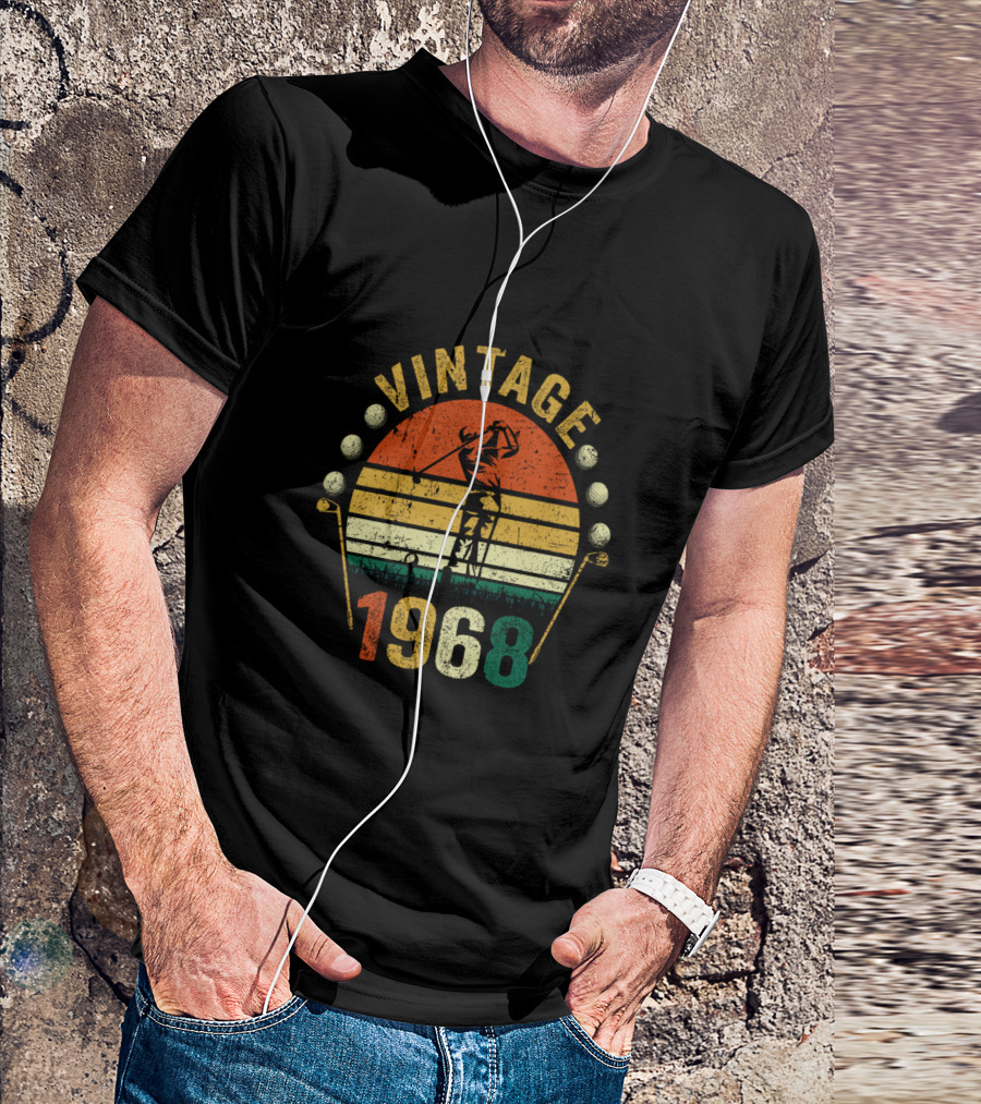 Vintage 1968 Golfer Golf Lover T-Shirt