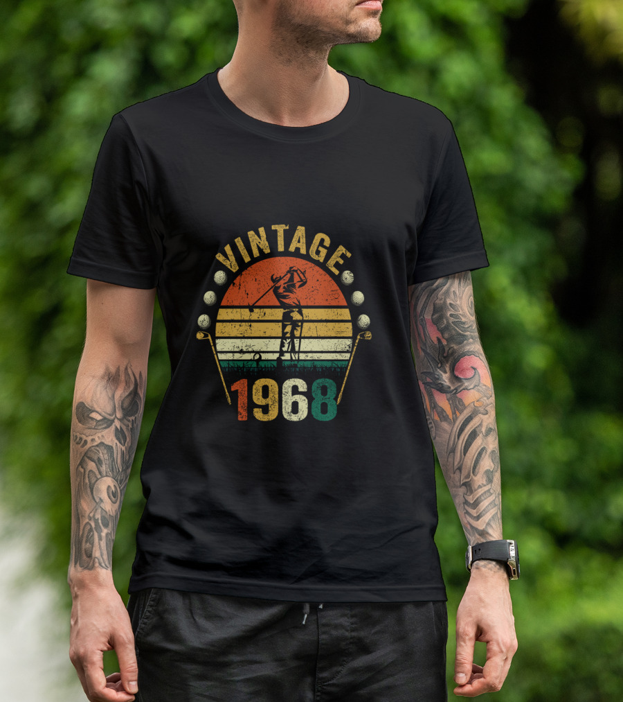 Vintage 1968 Golfer Golf Lover T-Shirt